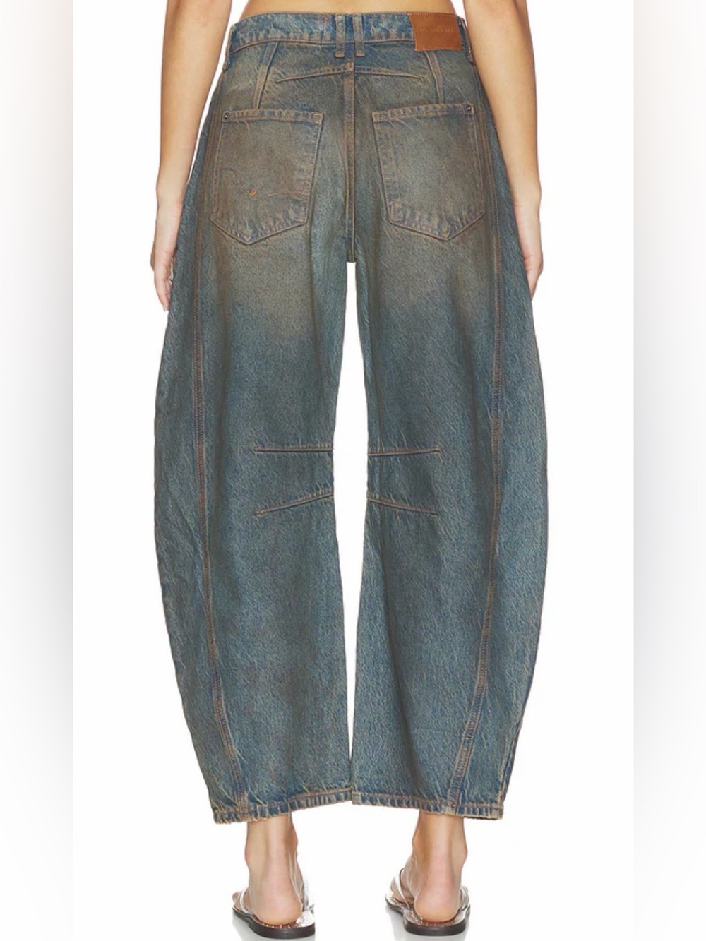 We the Free People 31 Good Luck Barrel Lost Desert Blue Brown Distress NWOT $128 - Picture 6 of 12
